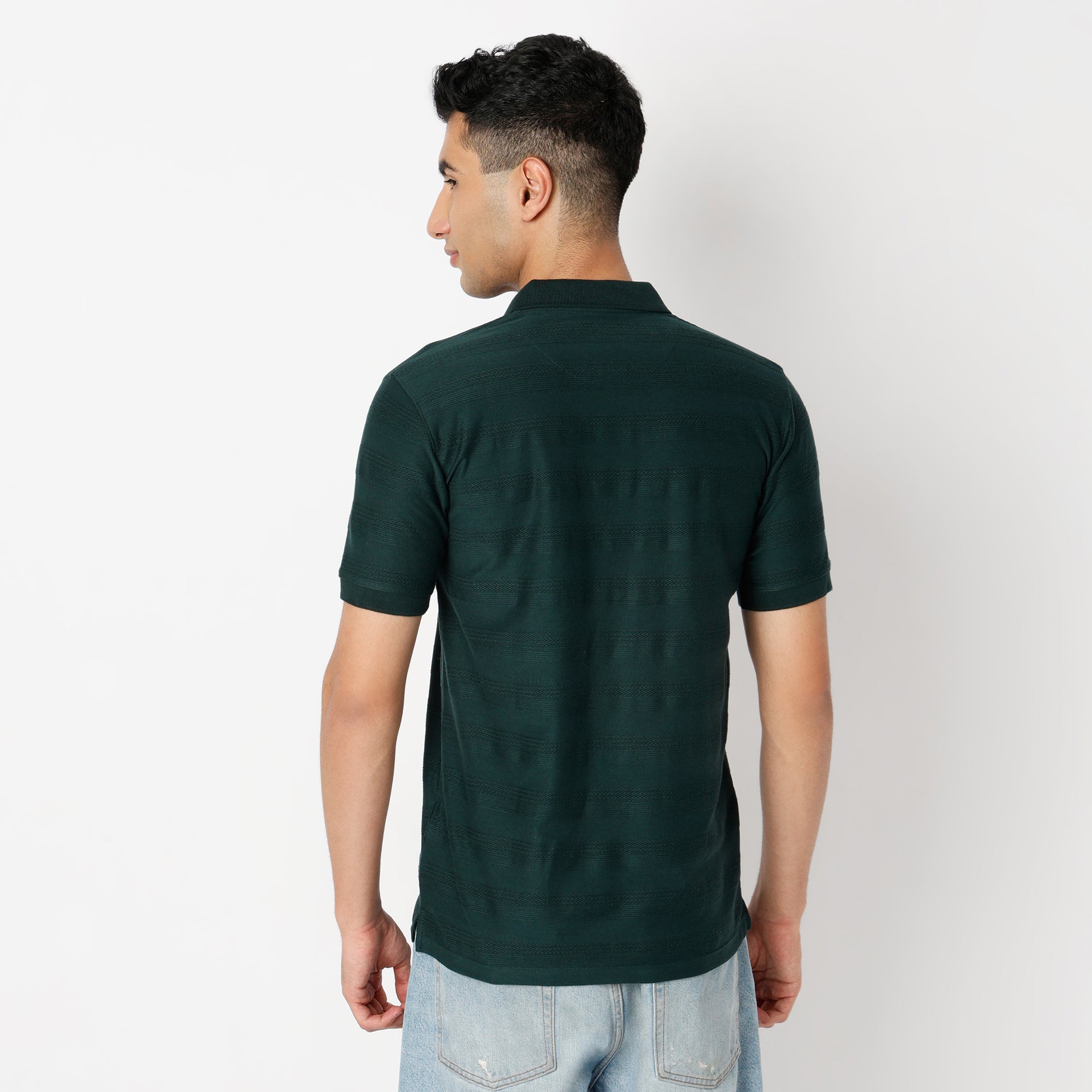 Regular Fit Structured Regular Length Polo T-Shirt