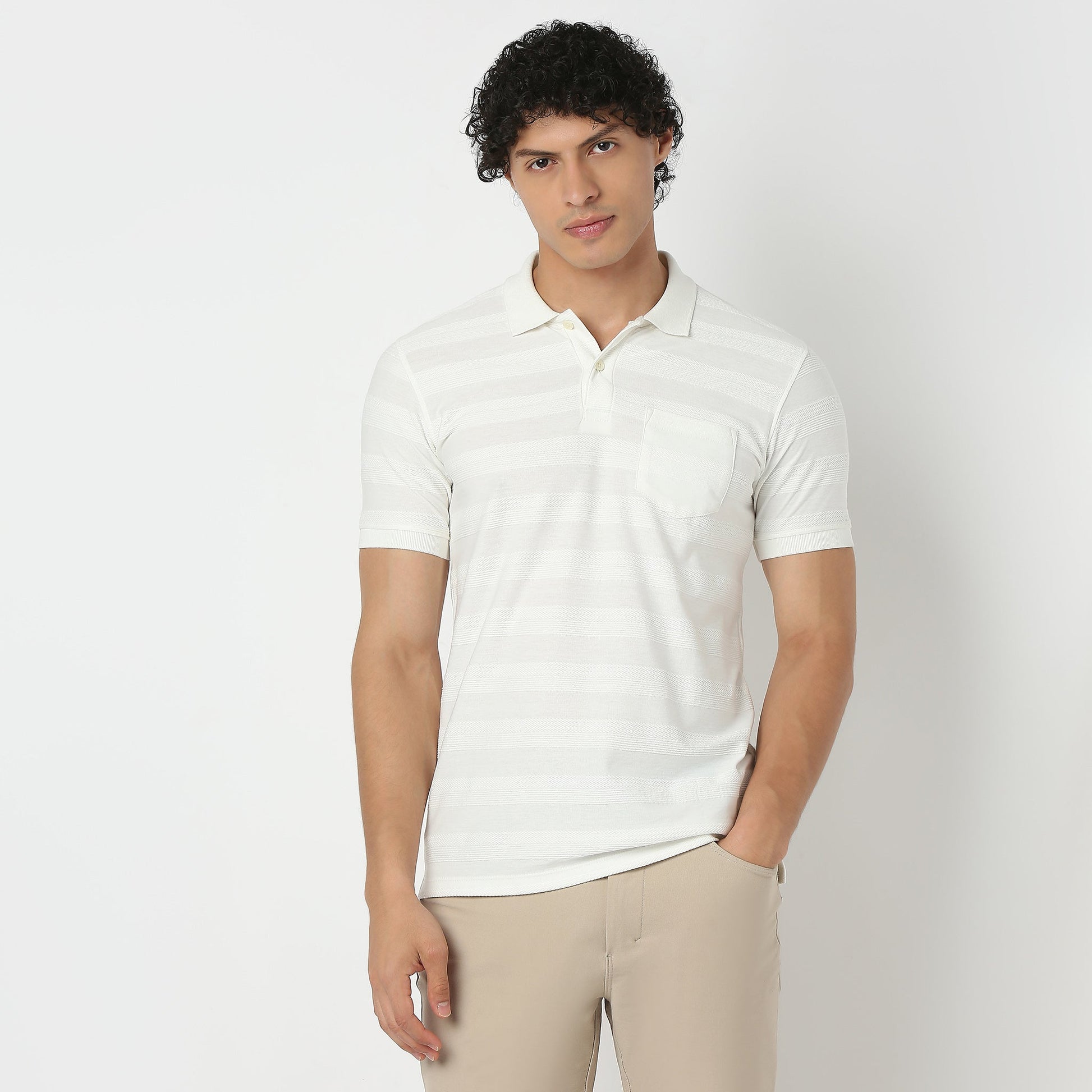Regular Fit Structured Regular Length Polo T-Shirt