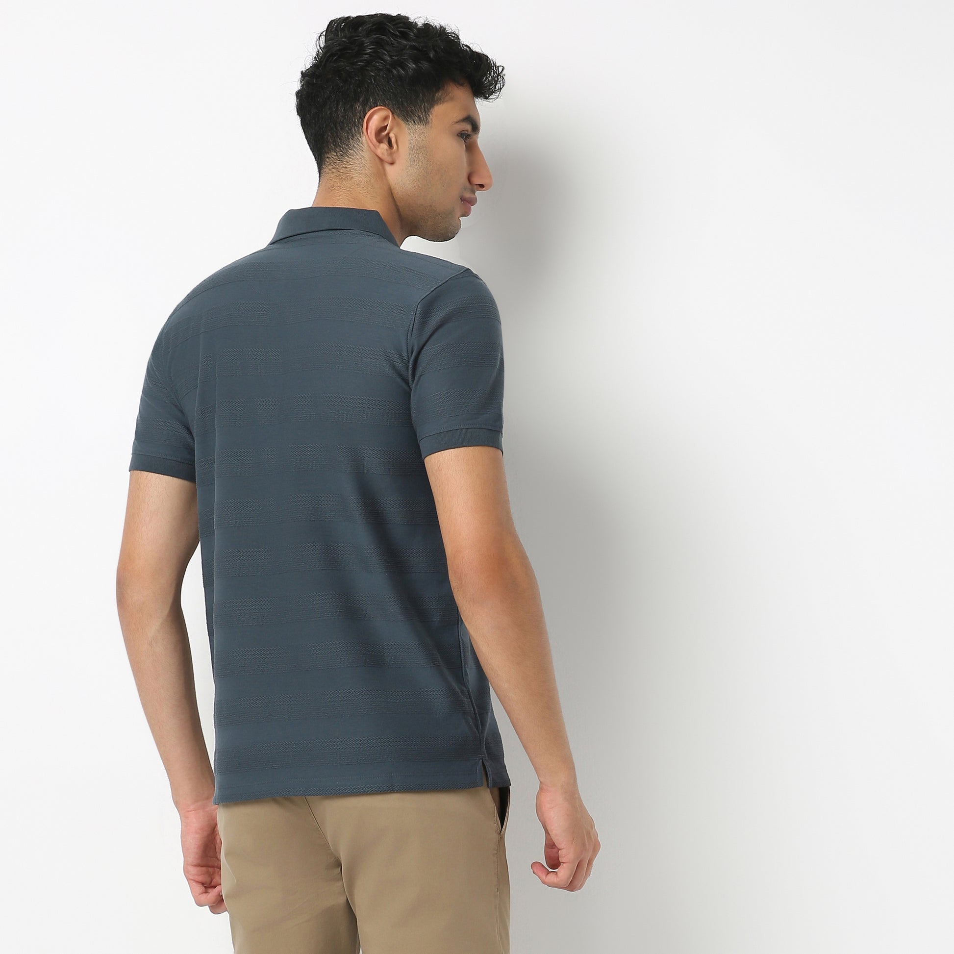 Regular Fit Structured Regular Length Polo T-Shirt