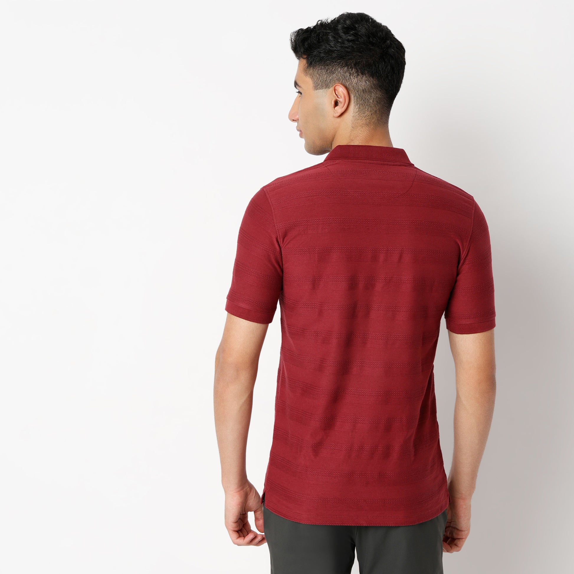 Regular Fit Structured Regular Length Polo T-Shirt