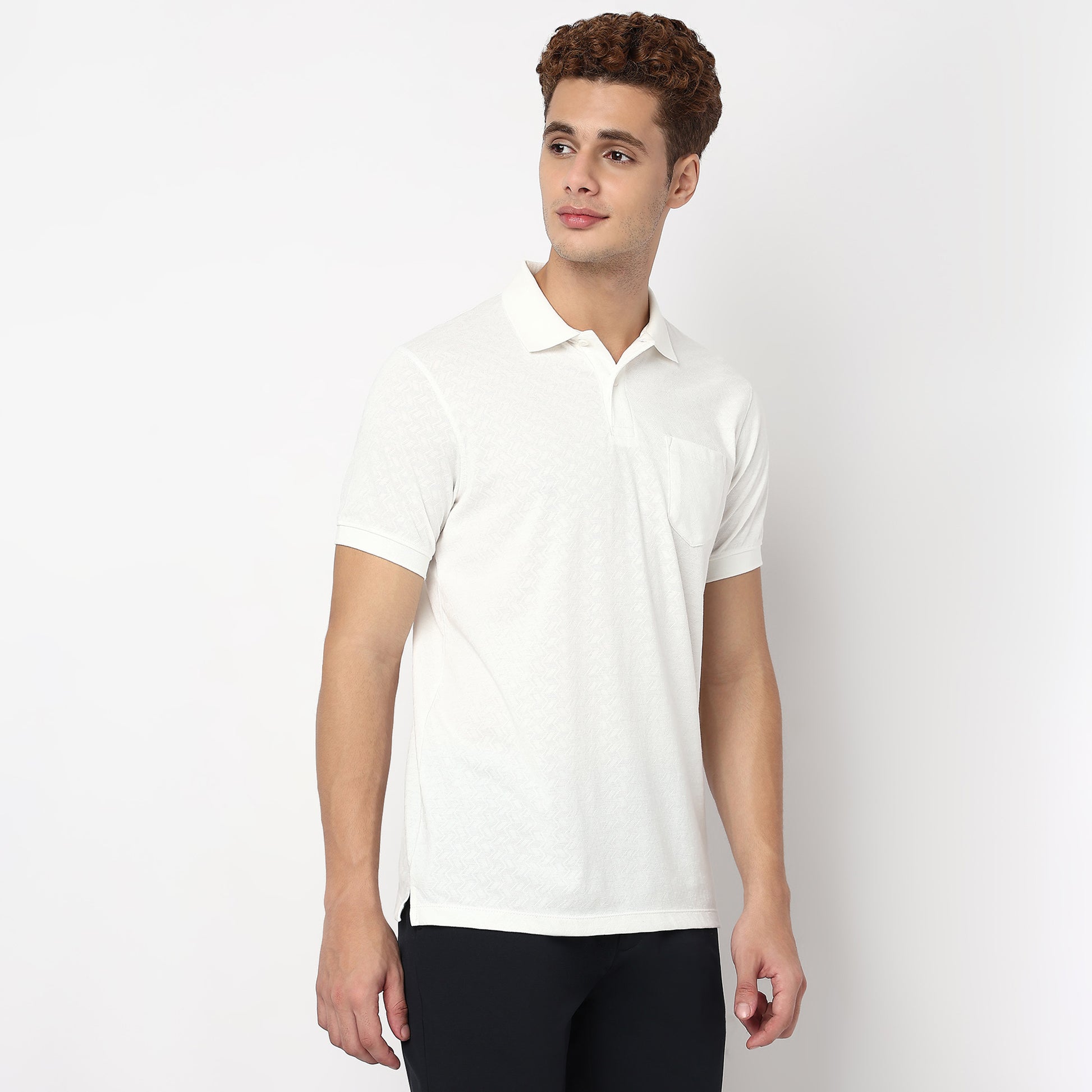 Buy Men Regular Fit Structured Half Sleeve T-Shirt  - Style Union