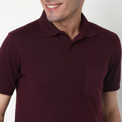 Buy Men Regular Fit Structured Half Sleeve T-Shirt  - Style Union