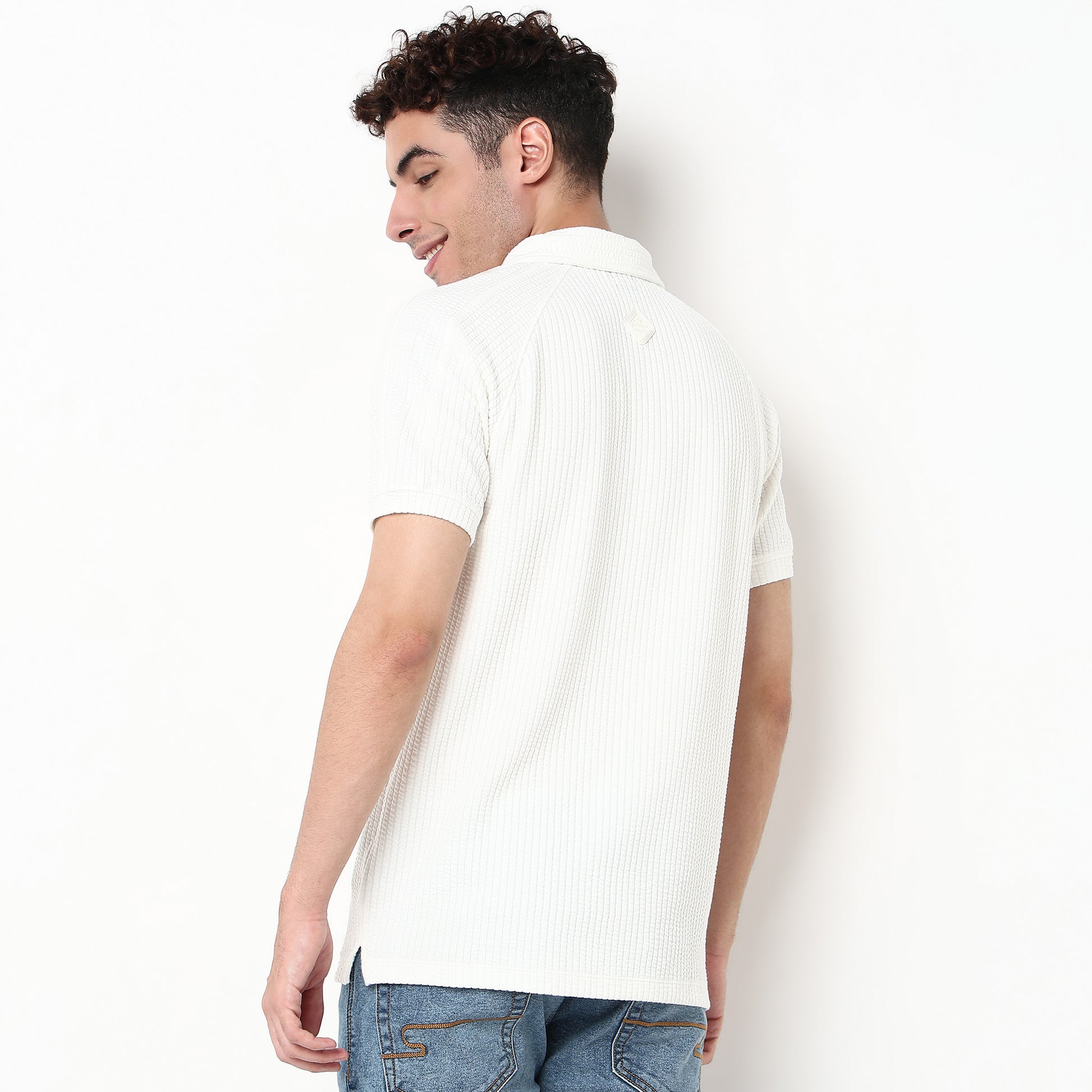 Structured Cotton Polyester Polo T-Shirt