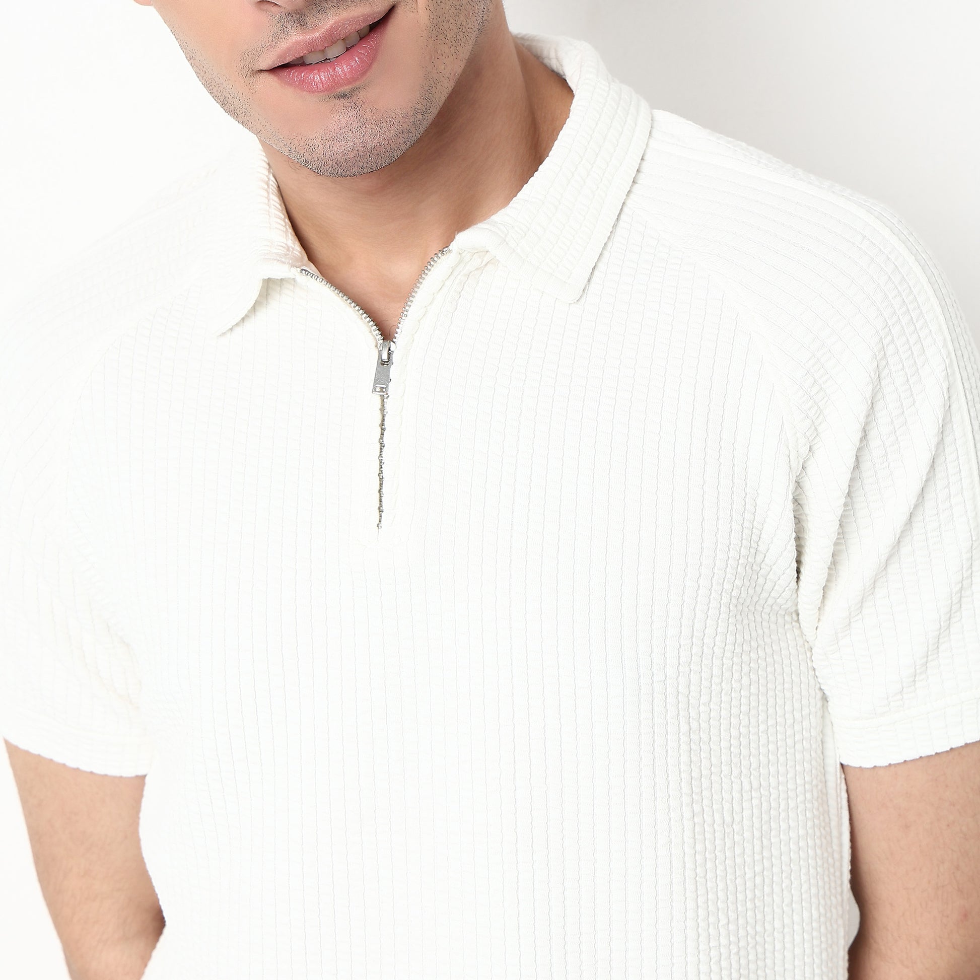 Structured Cotton Polyester Polo T-Shirt