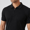 Cotton Polyester Elastane Structured Half Sleeve T-Shirt