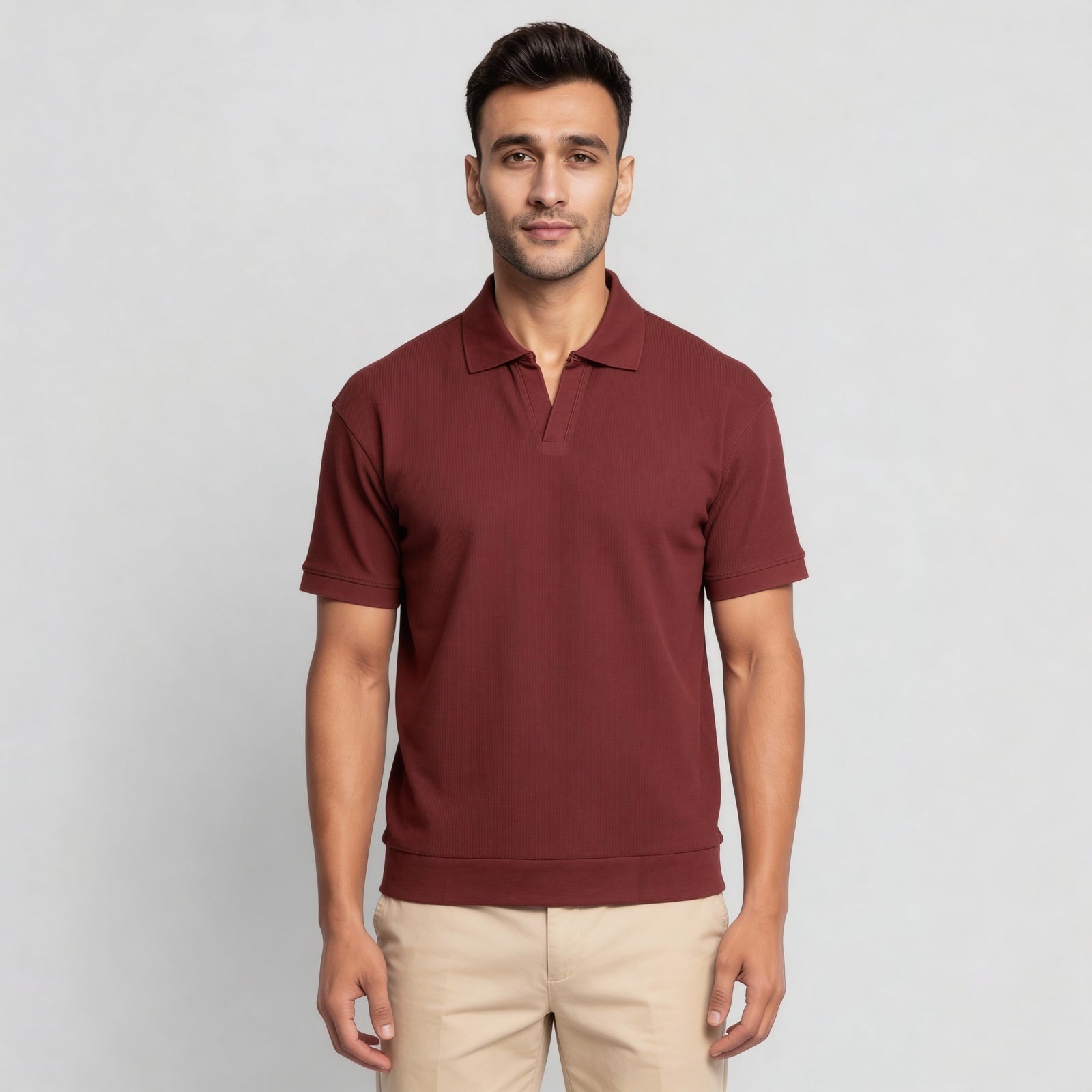 Cotton Polyester Structured Half Sleeve T-Shirt