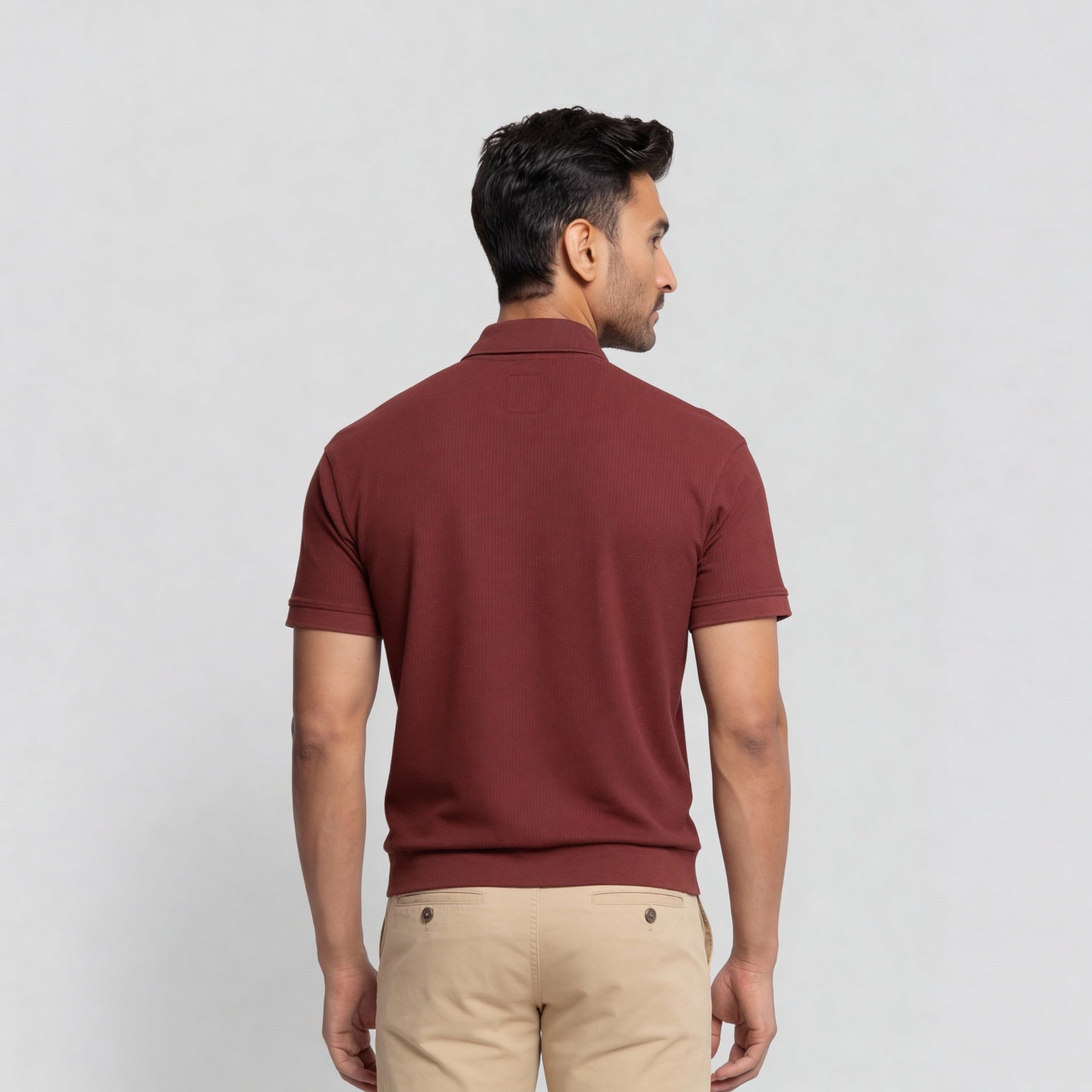 Cotton Polyester Structured Half Sleeve T-Shirt