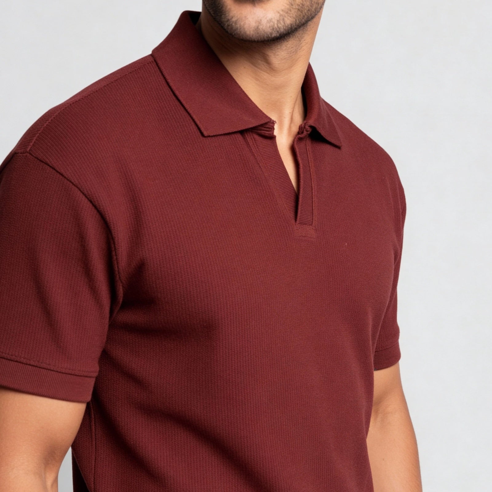 Cotton Polyester Structured Half Sleeve T-Shirt