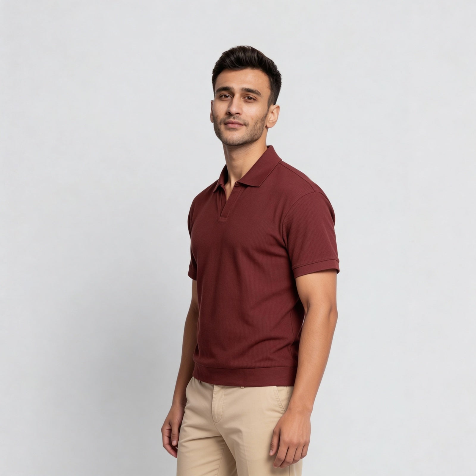 Cotton Polyester Structured Half Sleeve T-Shirt