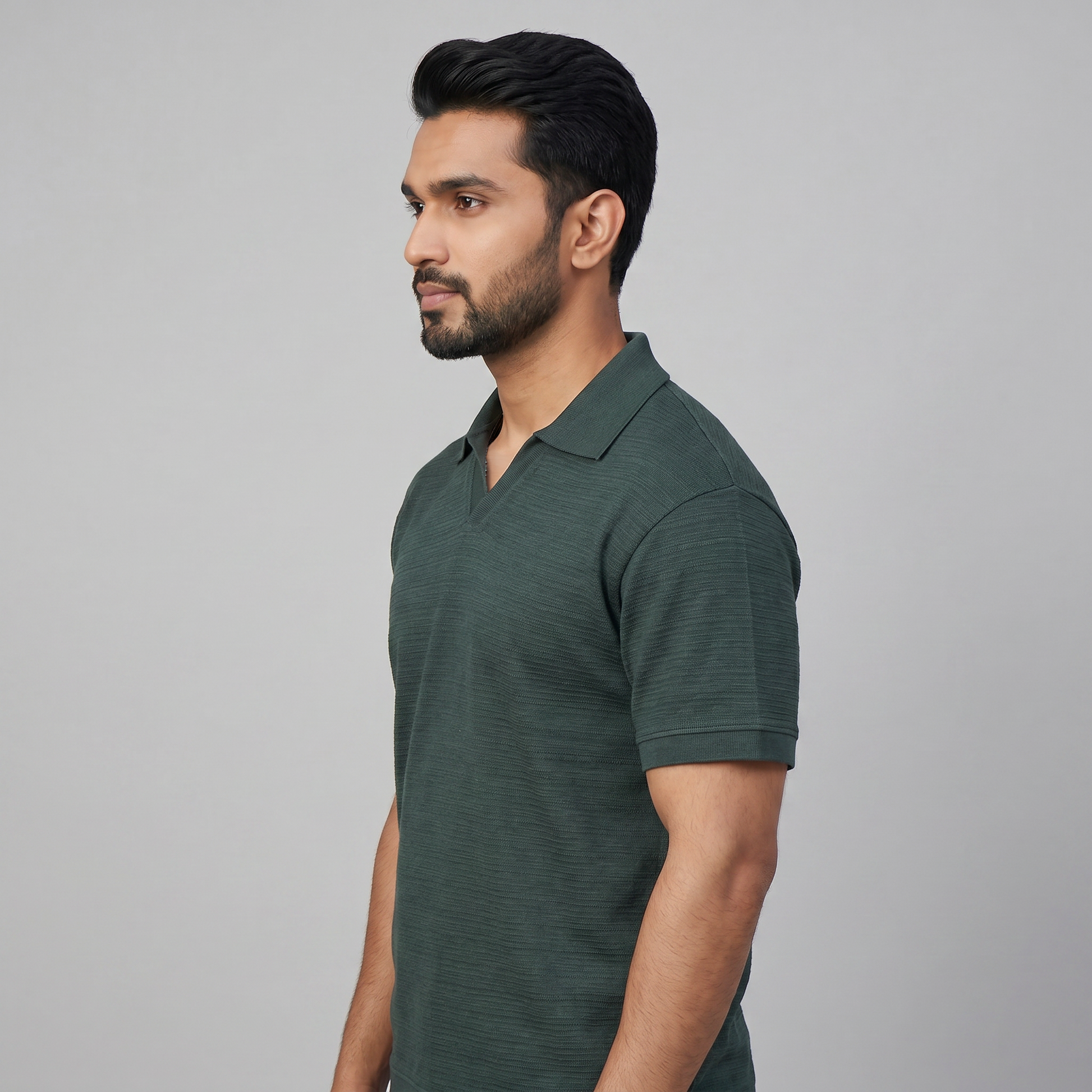Cotton Structured Island Polo T-Shirt