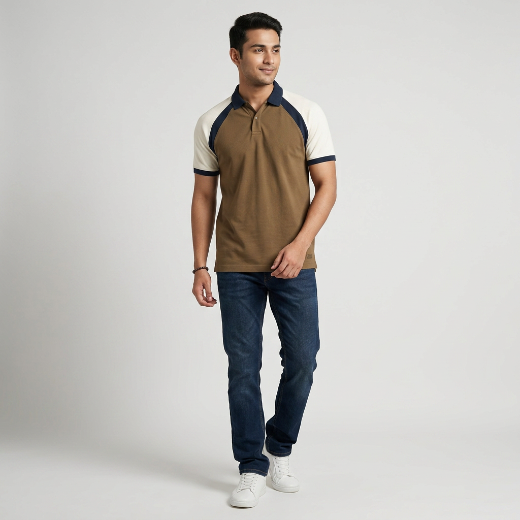 Cut and Sew Urban Polo T-Shirt