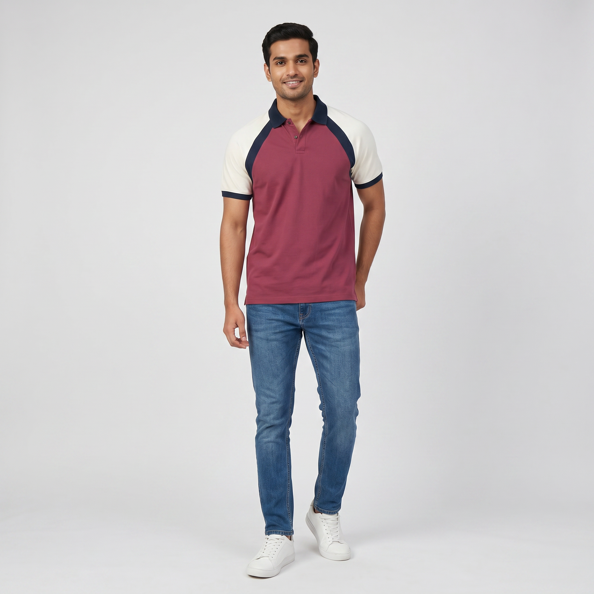 Cut and Sew Urban Polo T-Shirt