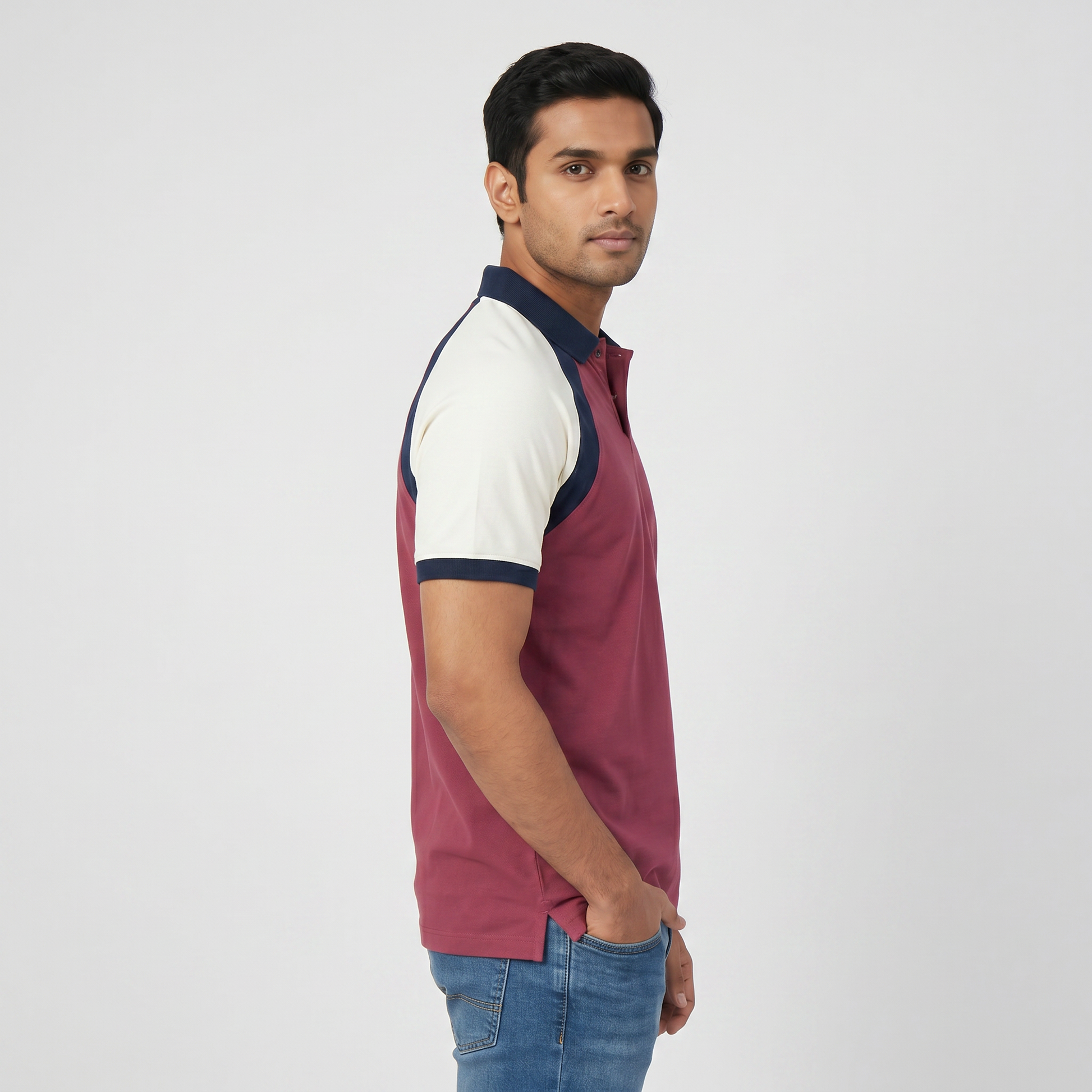 Cut and Sew Urban Polo T-Shirt