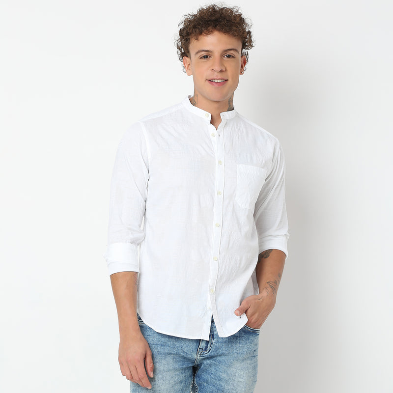 Regular Fit Solid Shirt