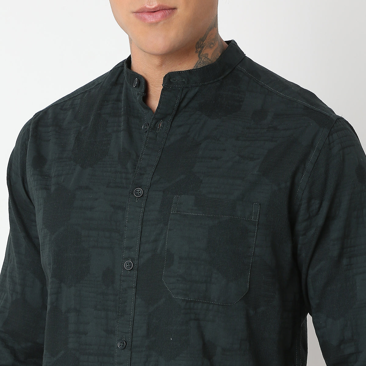 Regular Fit Solid Shirt