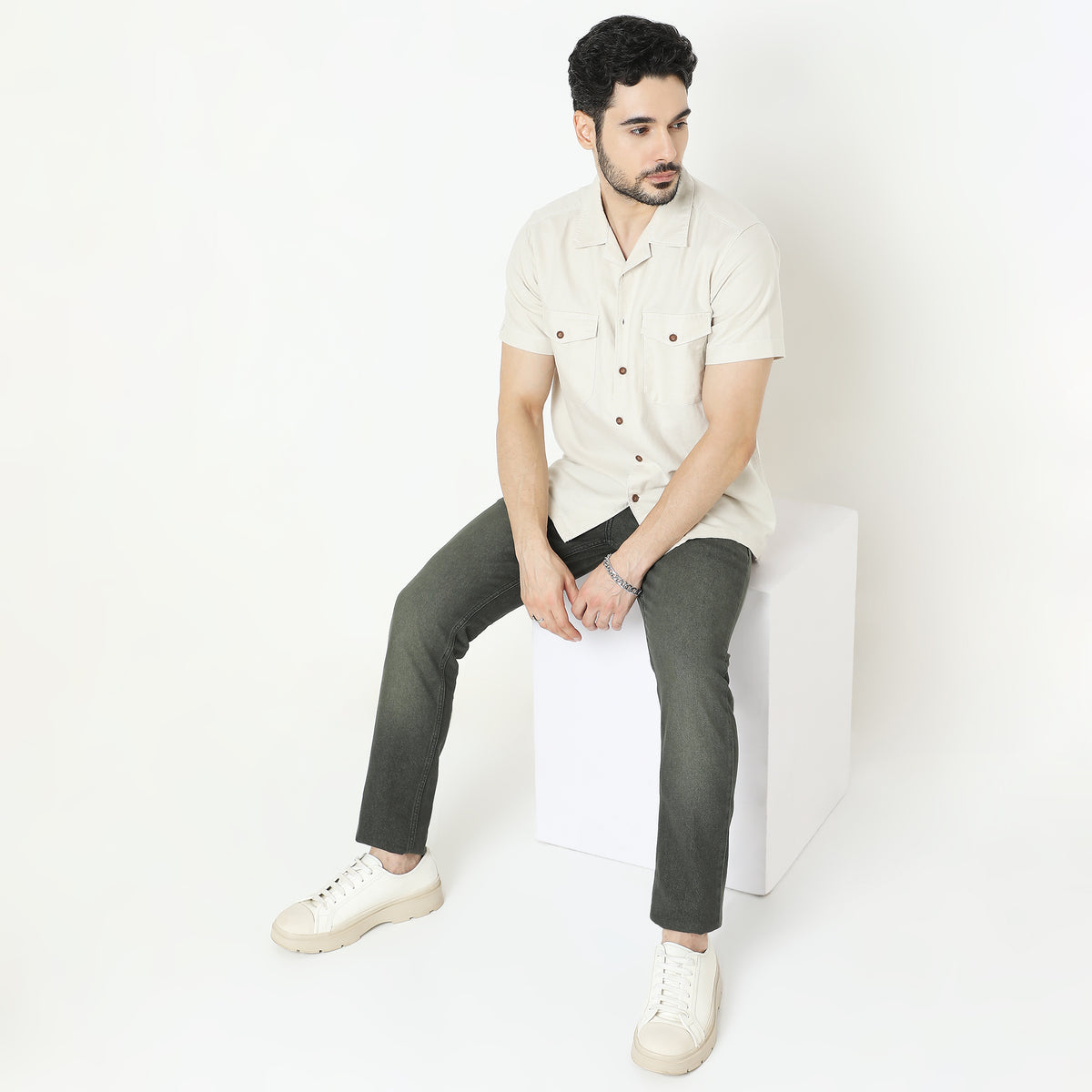 Regular Fit Solid Shirt