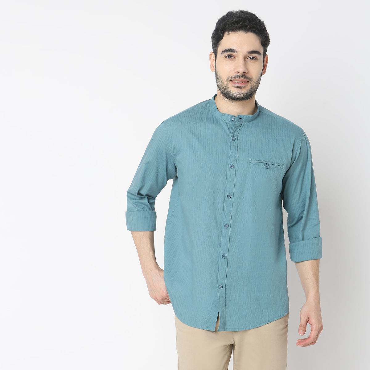 Regular Fit Solid Shirt