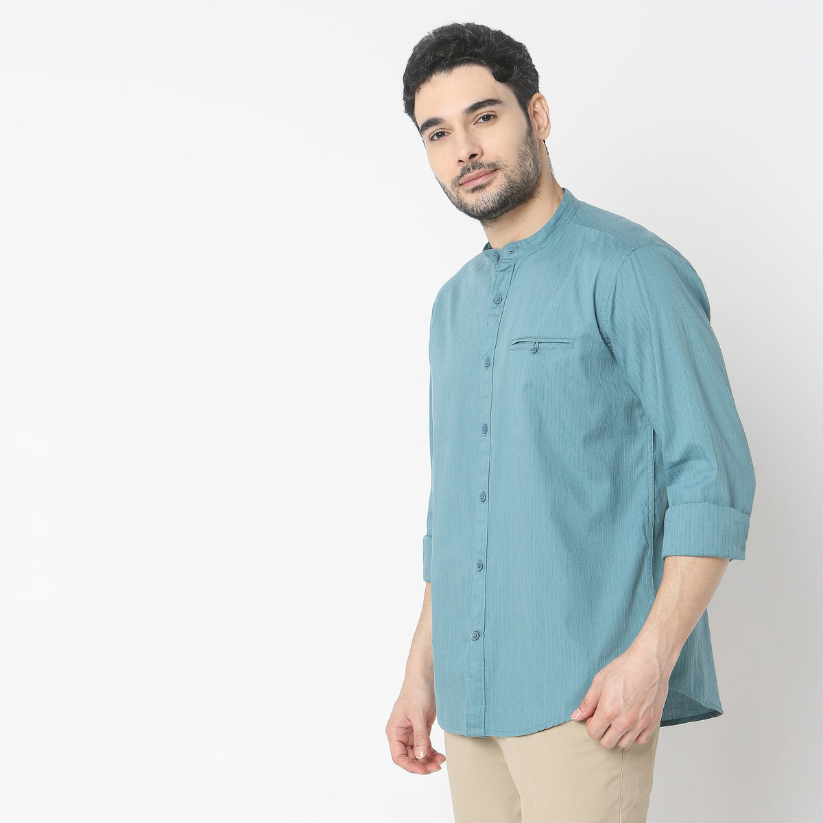 Regular Fit Solid Shirt