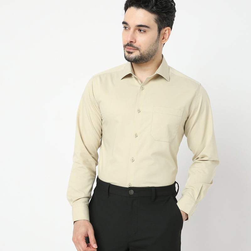 Slim Fit Solid Shirt