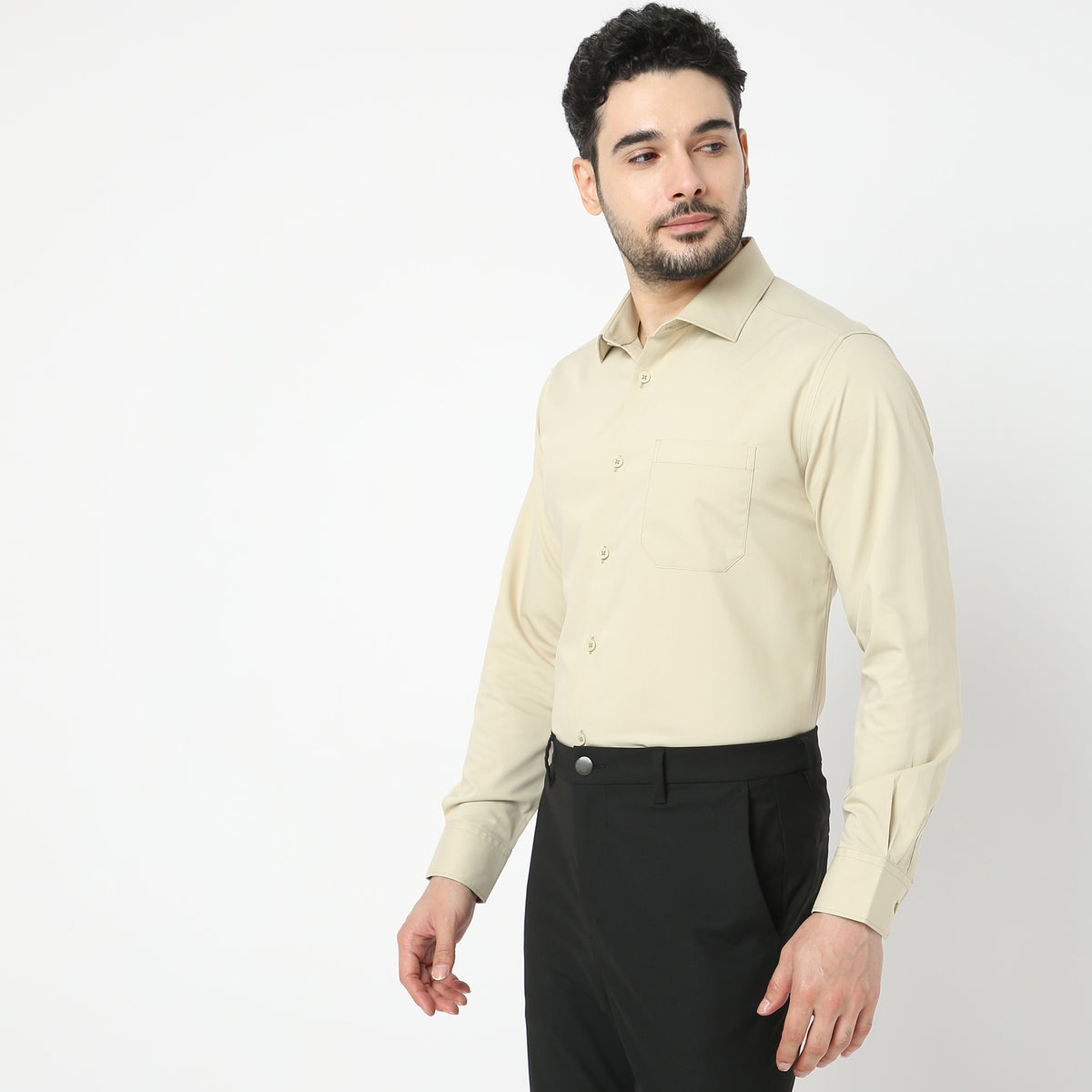 Slim Fit Solid Shirt