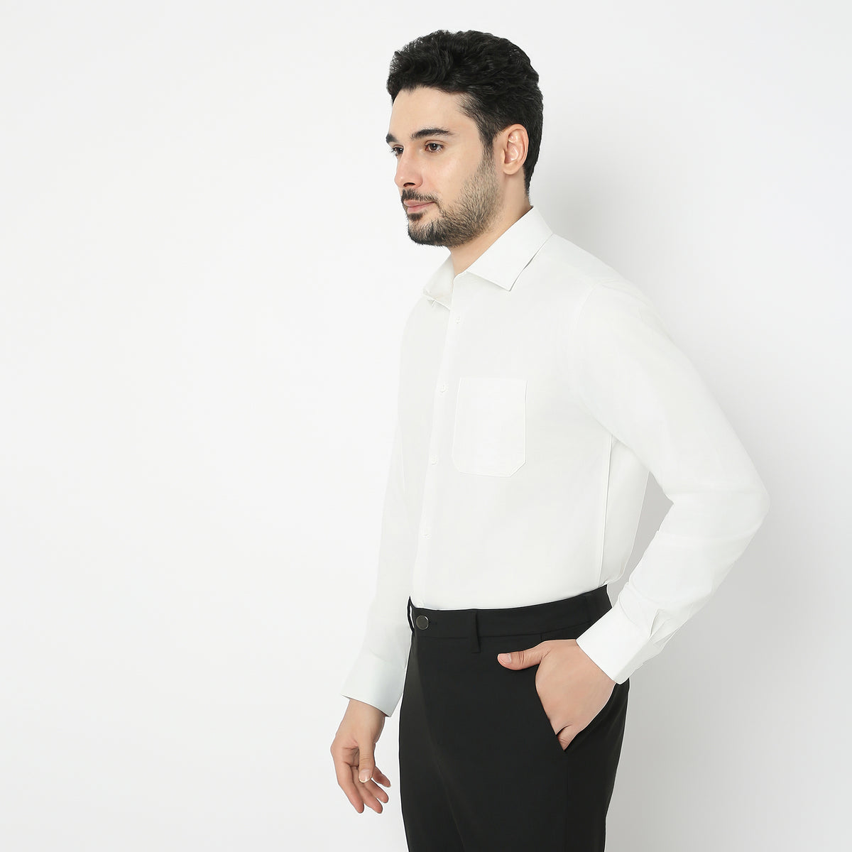 Slim Fit Solid Shirt