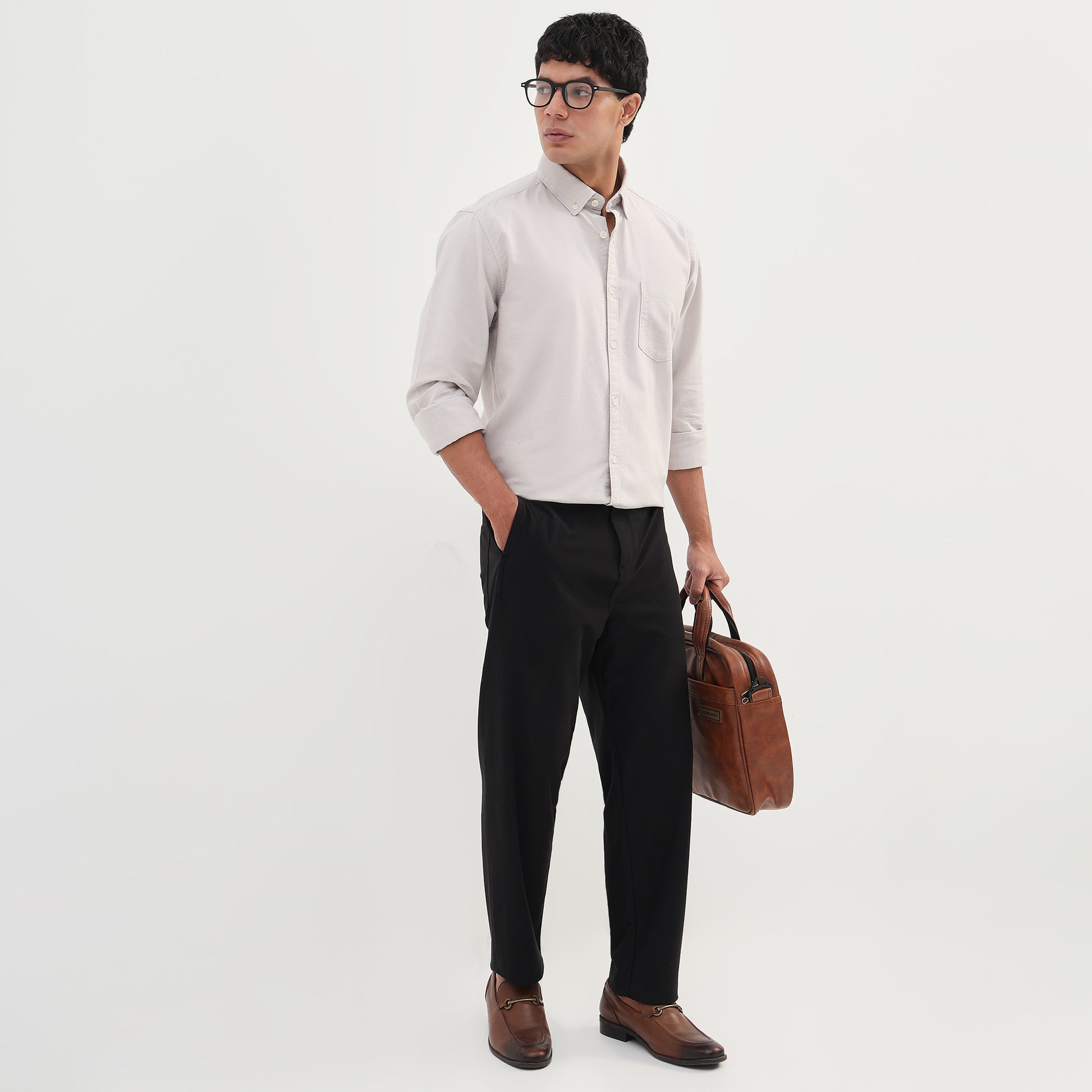 Slim Fit Solid Shirt