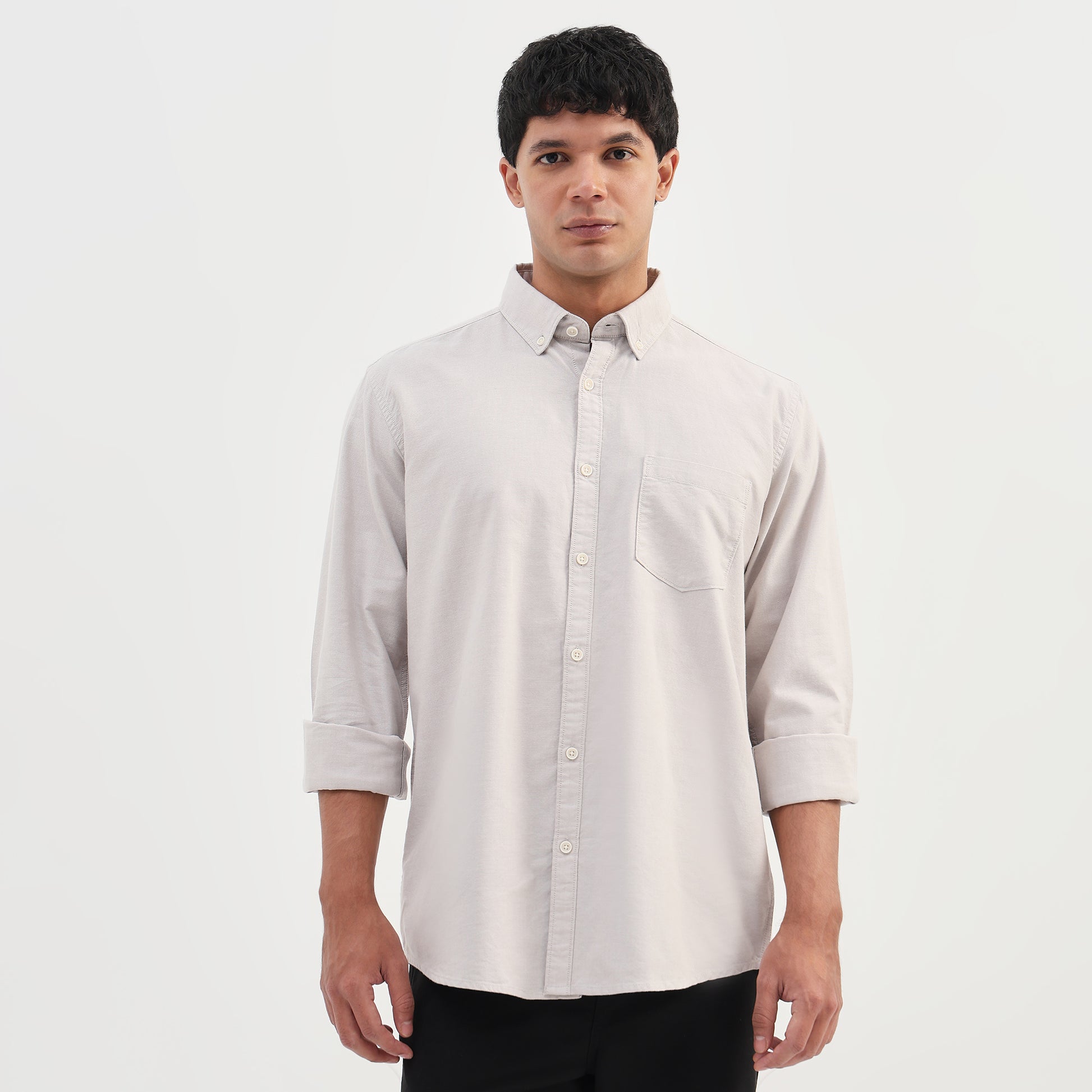 Slim Fit Solid Shirt