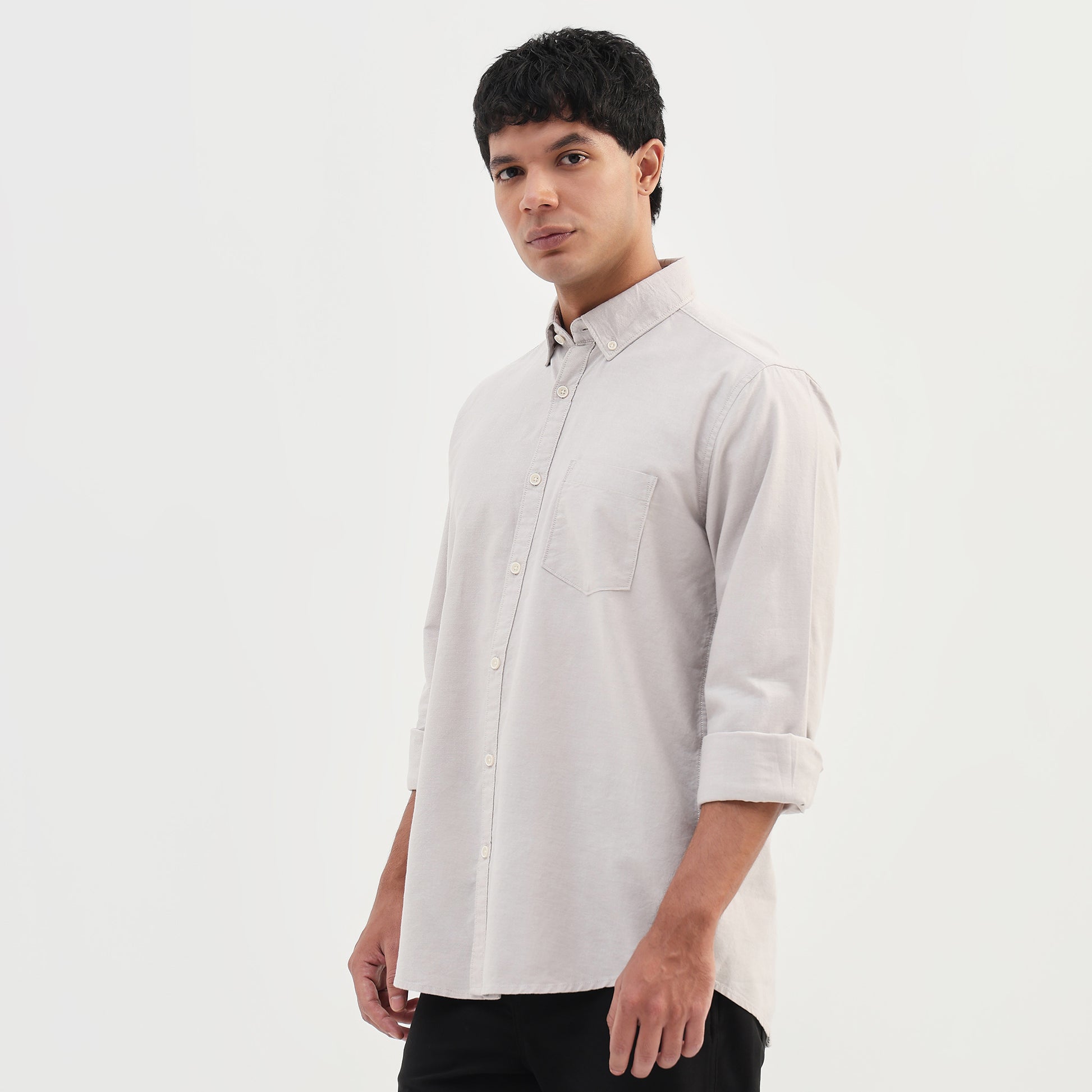 Slim Fit Solid Shirt