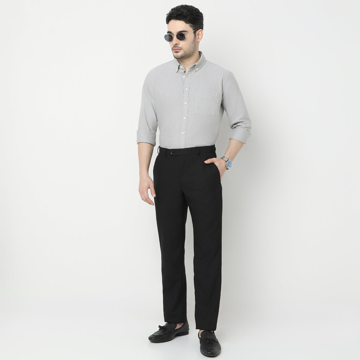 Slim Fit Solid Shirt