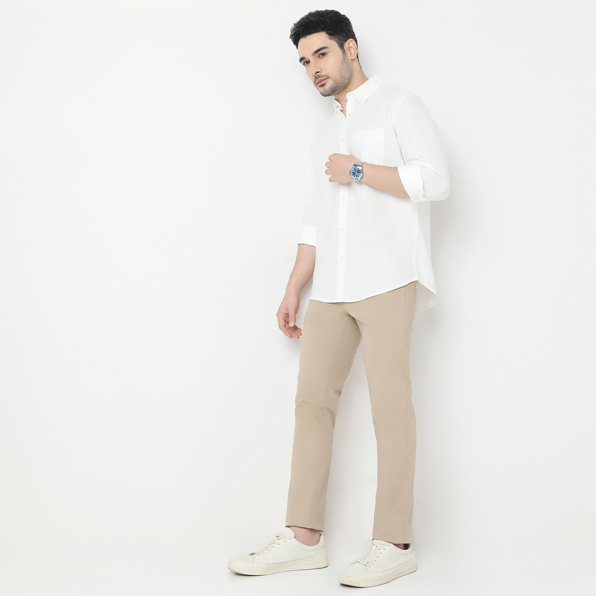 Slim Fit Solid Shirt