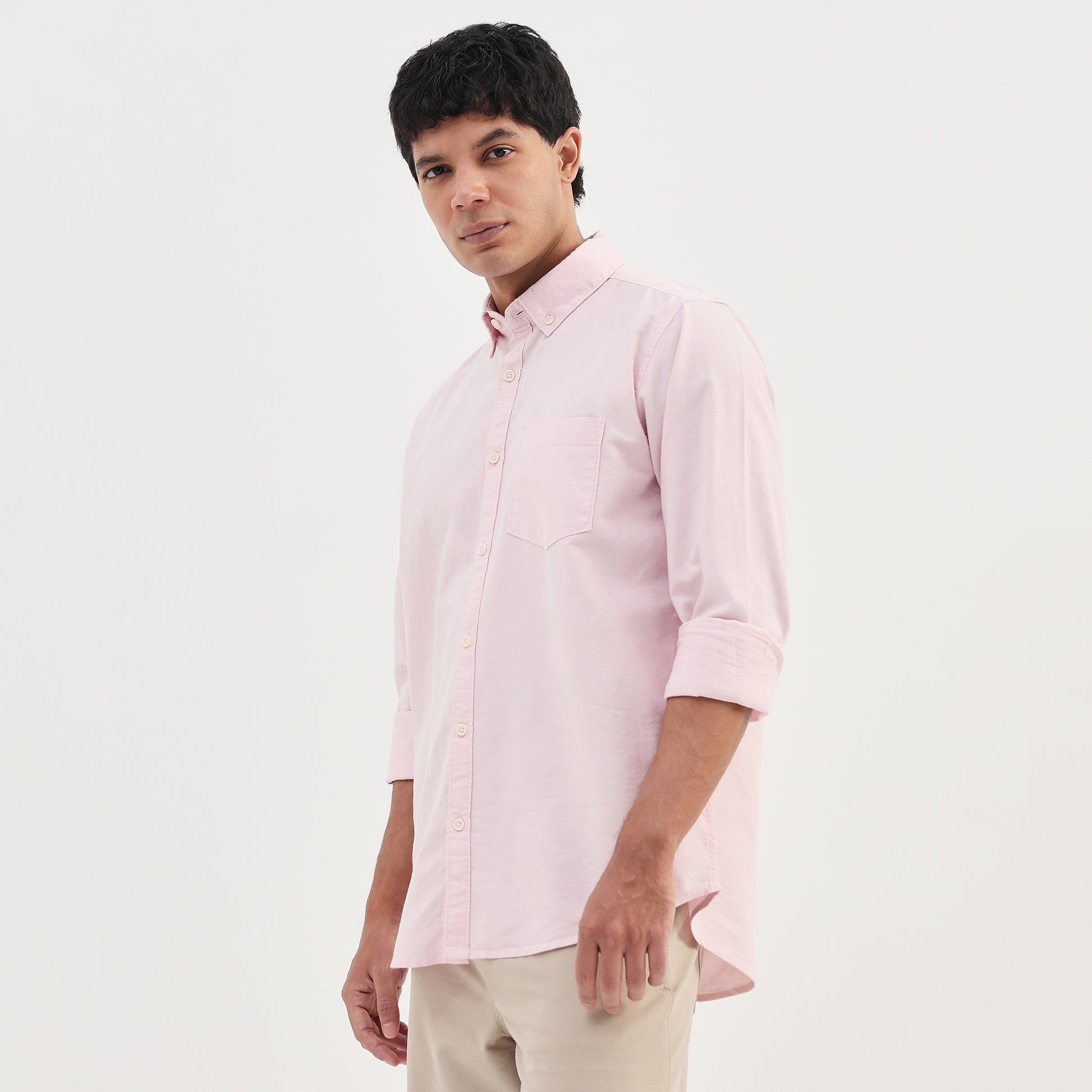 Slim Fit Solid Shirt