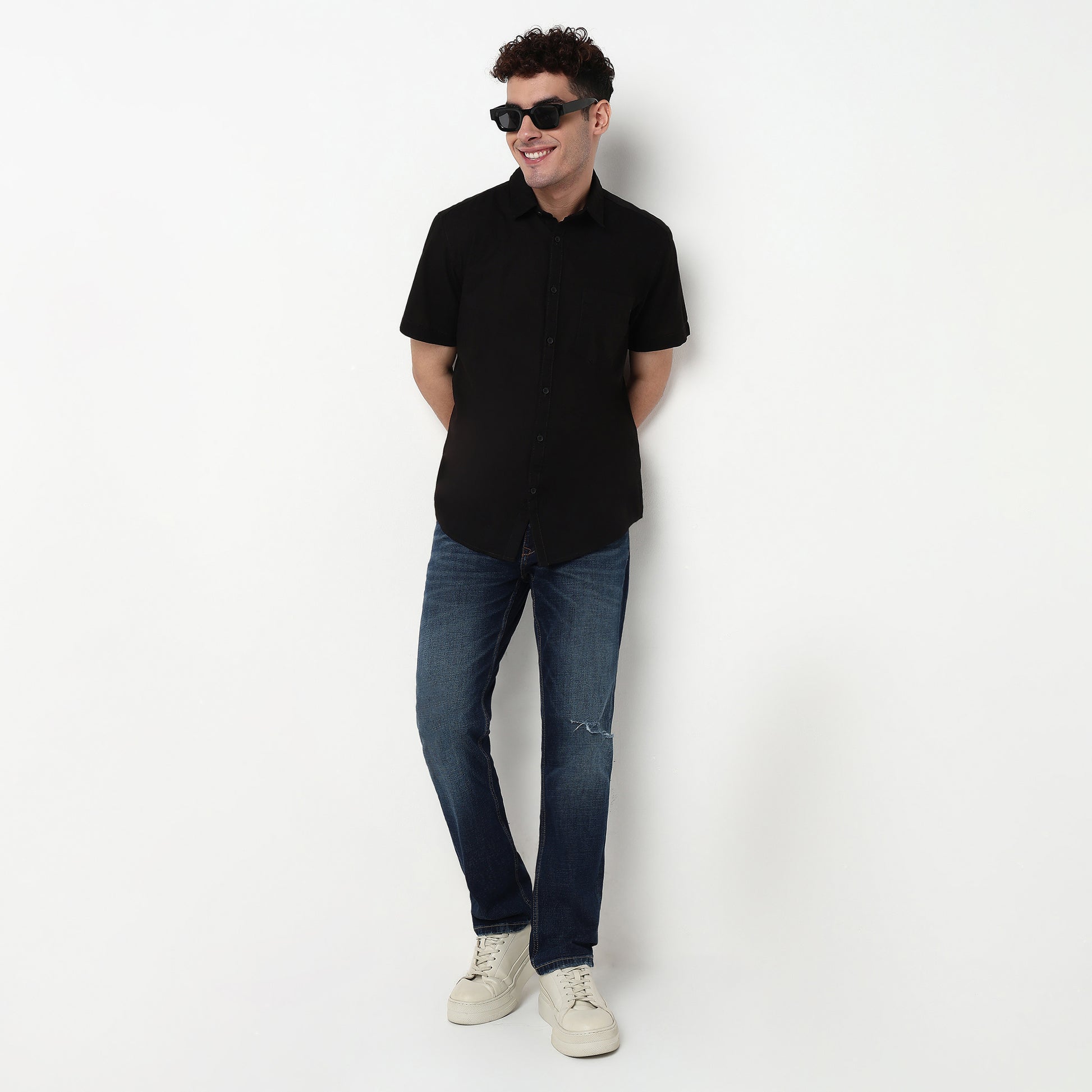 Regular Fit Solid Shirt
