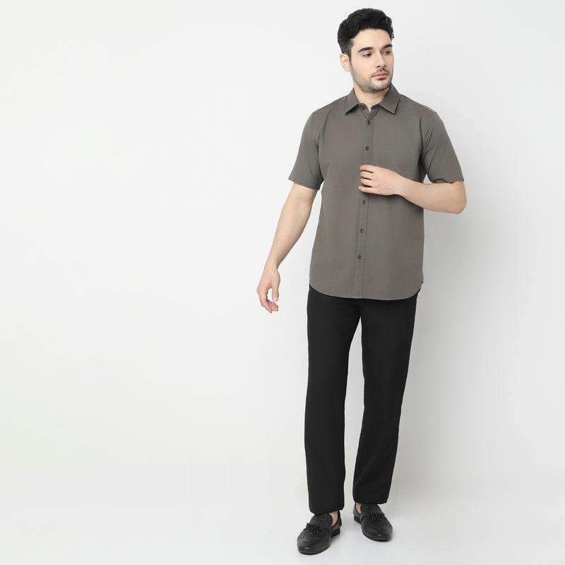 Regular Fit Solid Shirt