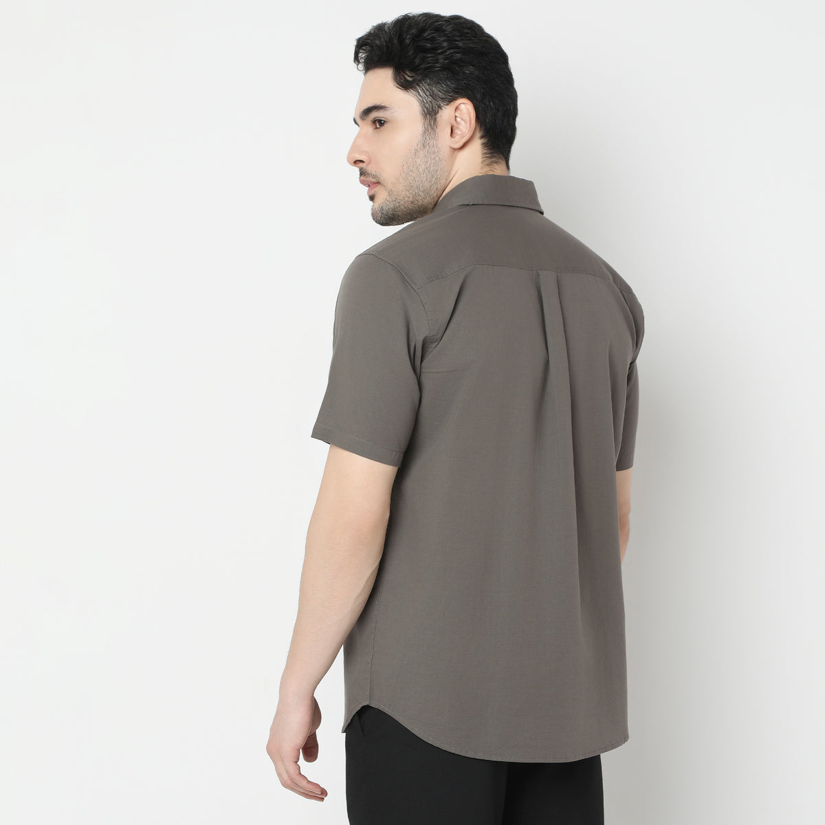 Regular Fit Solid Shirt