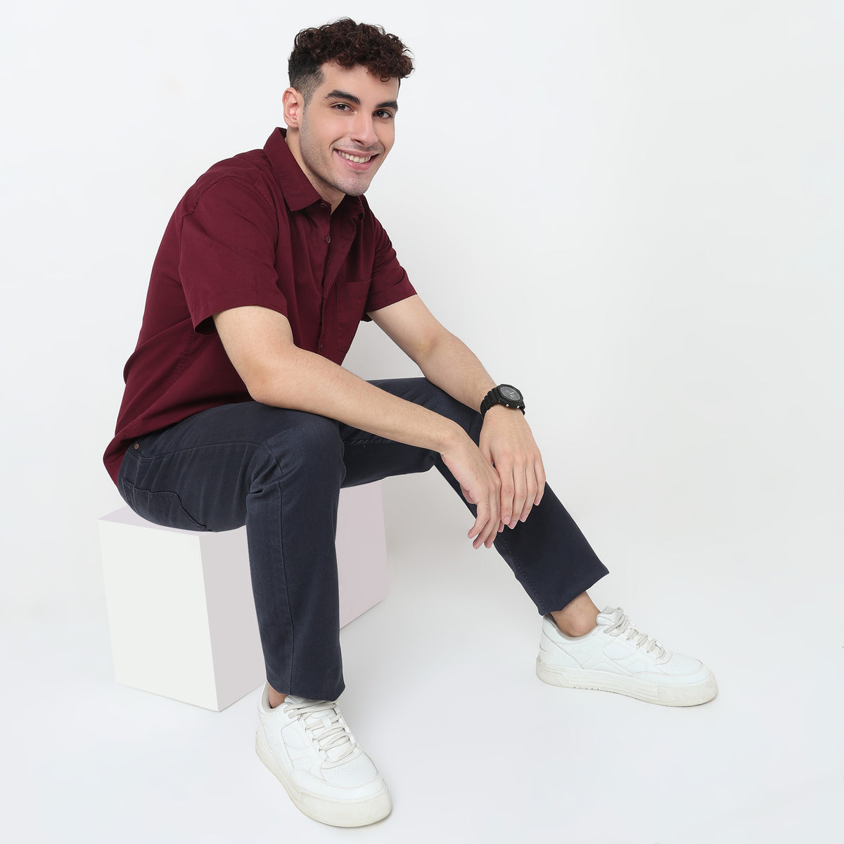 Regular Fit Solid Shirt