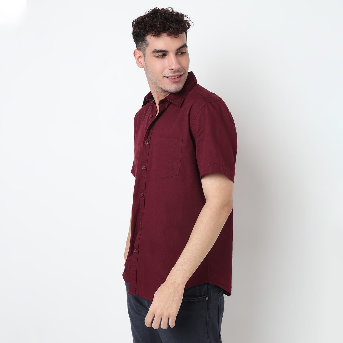 Regular Fit Solid Shirt