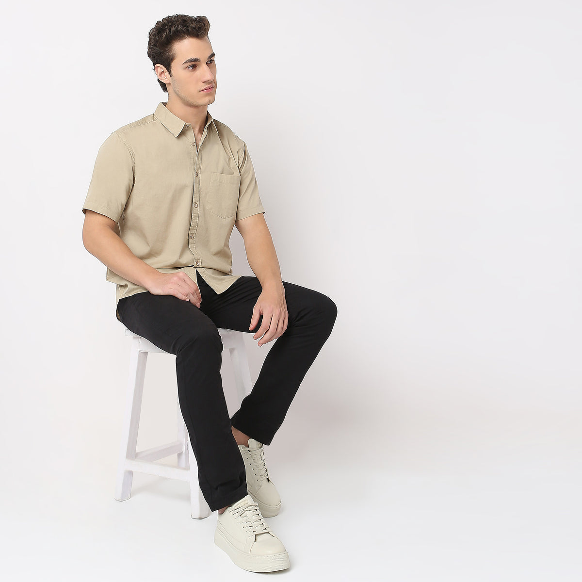 Regular Fit Solid Shirt