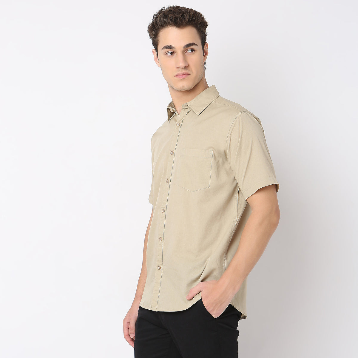 Regular Fit Solid Shirt