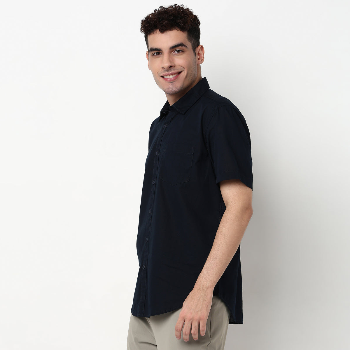 Regular Fit Solid Shirt