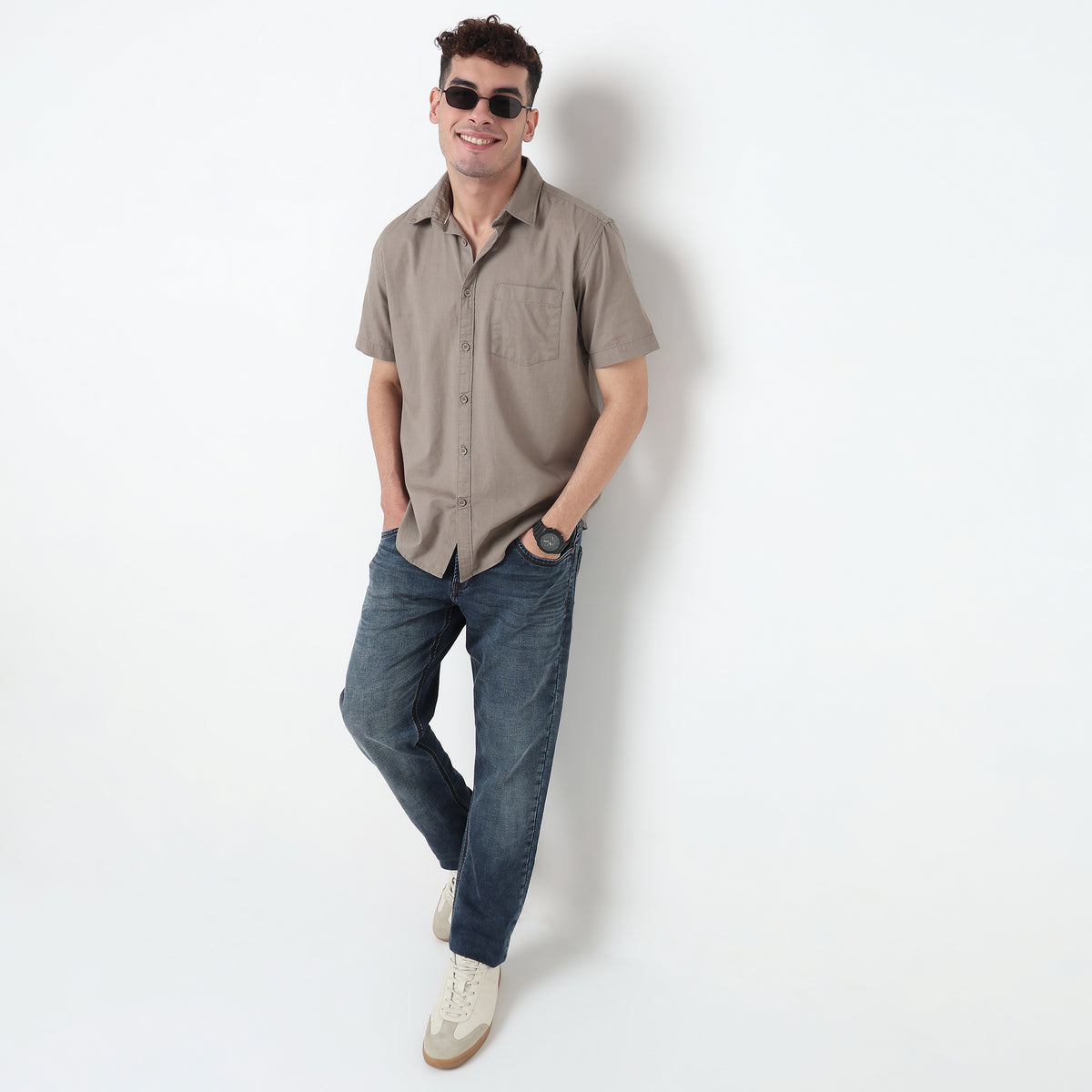 Regular Fit Solid Shirt