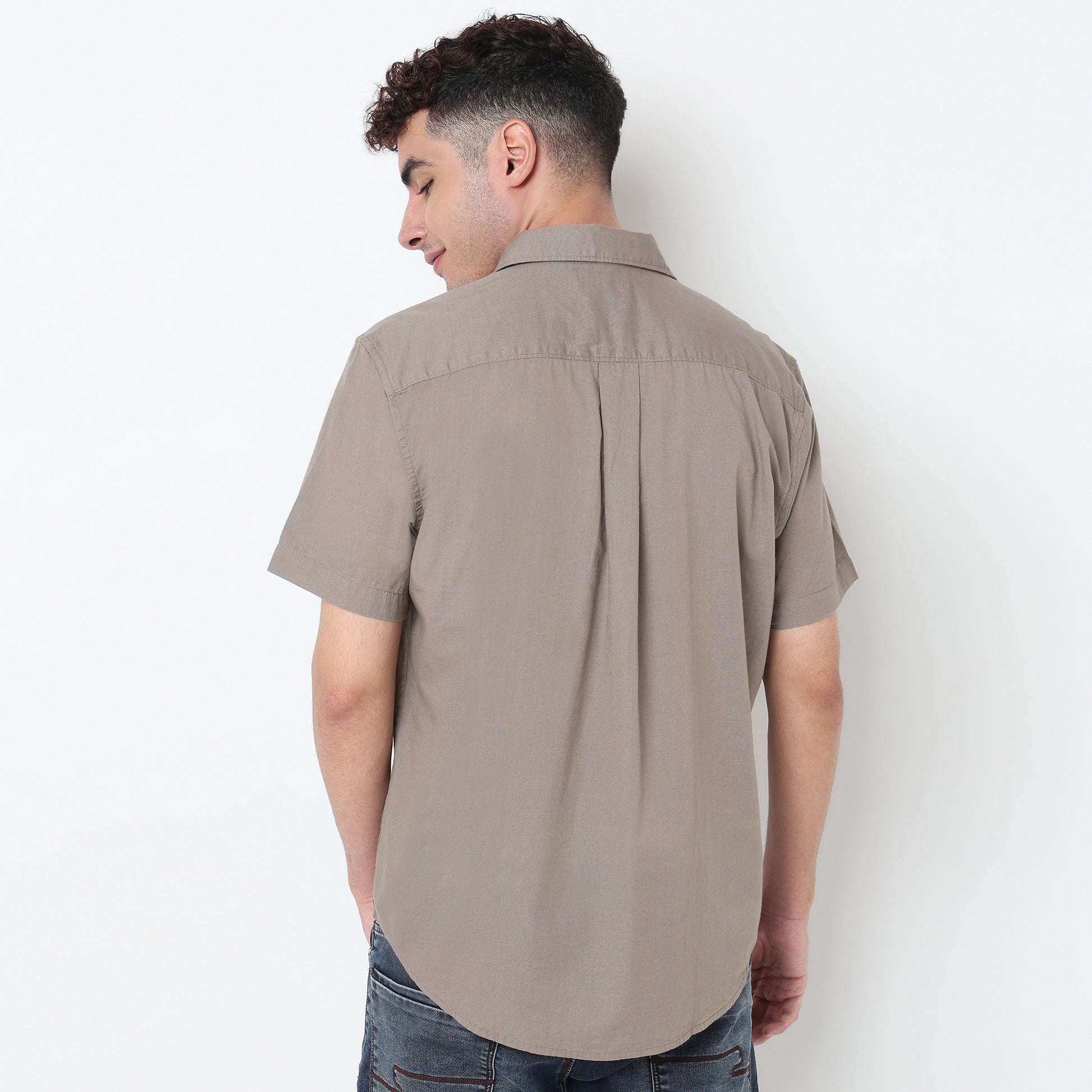Regular Fit Solid Shirt