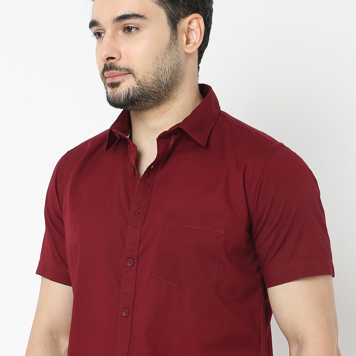 Regular Fit Solid Shirt