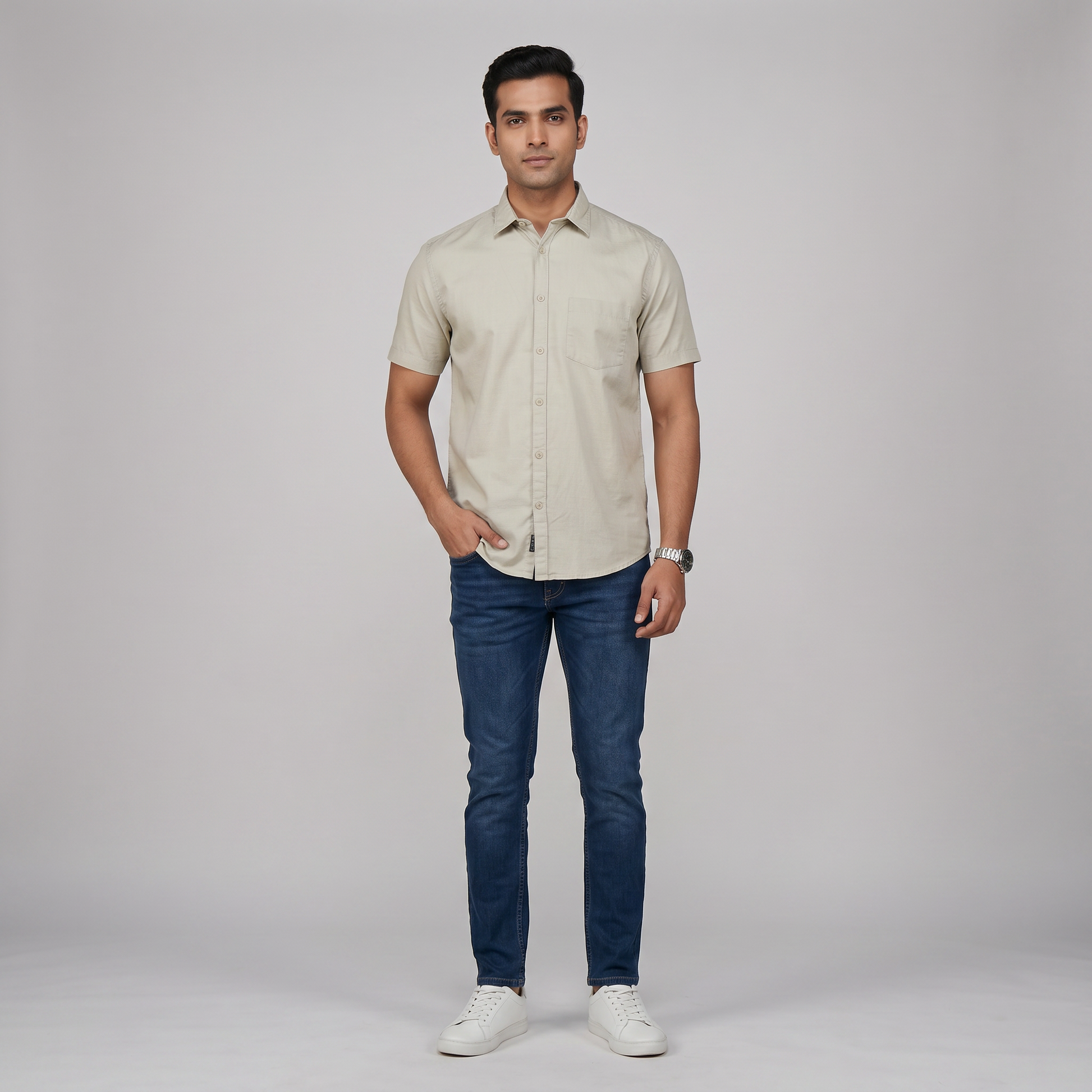 Regular Fit Solid Shirt