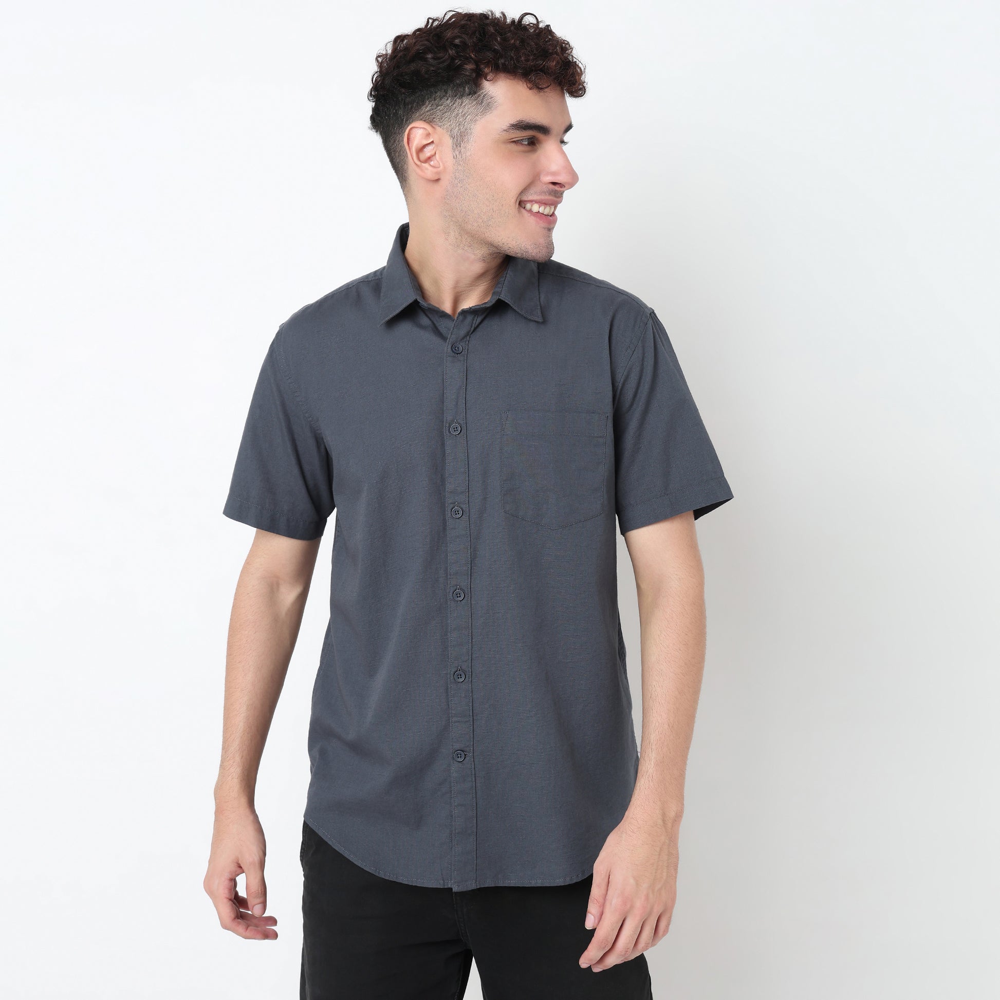 Regular Fit Solid Shirt