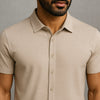 Regular Fit Solid Shirt Collar Regular Length Shirt