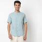 Lininᵉˣ - Linen Enriched Fine Natural Blend Shirt Half Sleeve Band Collar