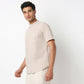 Lininᵉˣ - Linen Enriched Fine Natural Blend Shirt Half Sleeve Band Collar