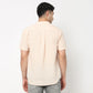 Linen Enriched Fine Natural Blend Shirt Half Sleeve Band Collar