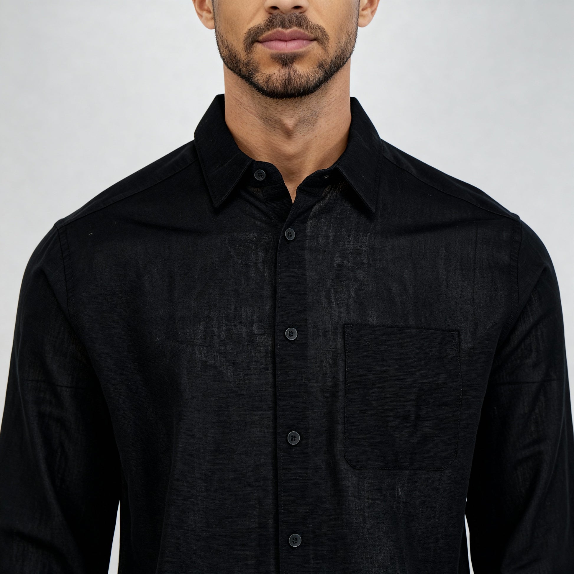 Smart Solid Linen Shirt