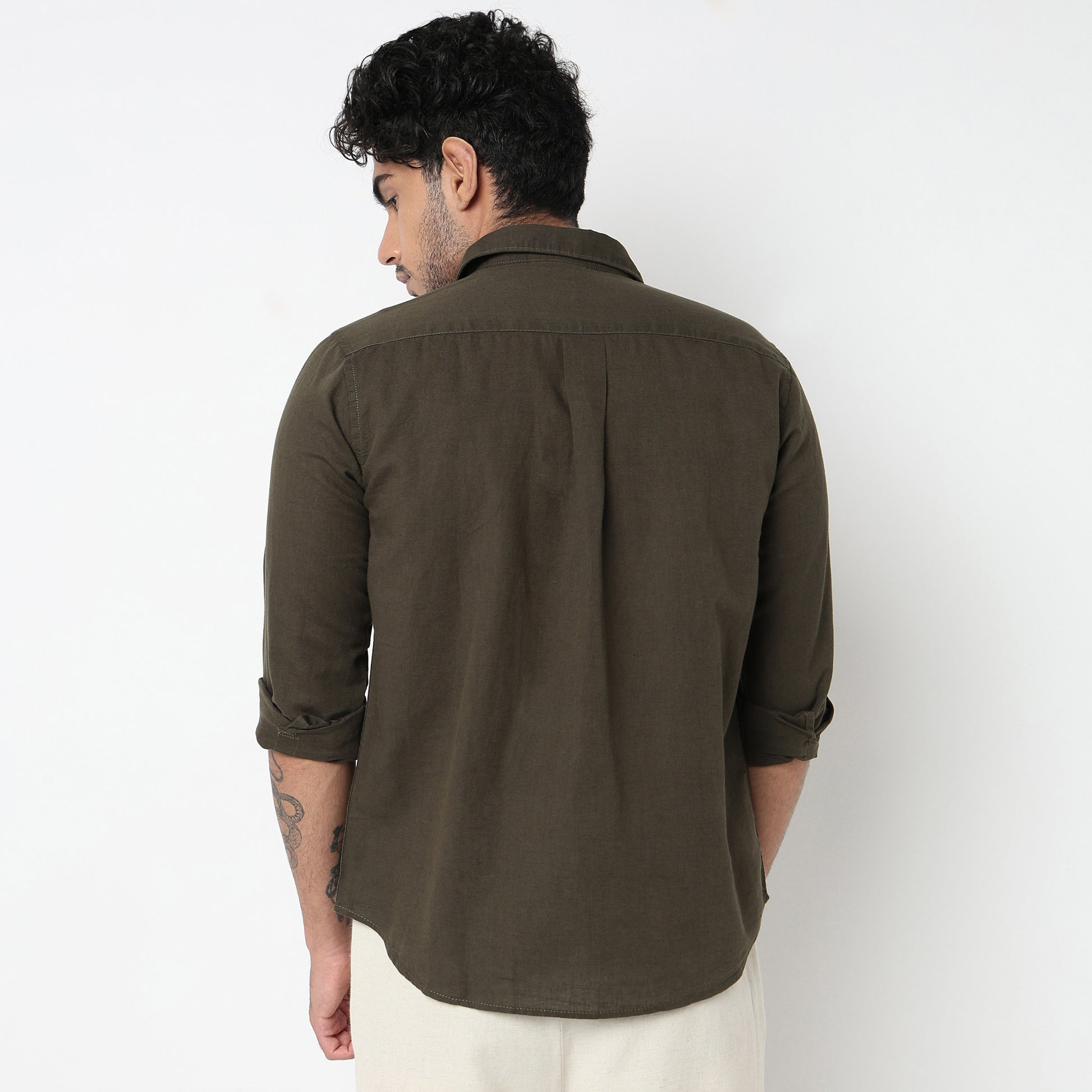 Smart Solid Linen Shirt